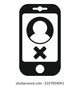 Smartphone user blacklist icon simple vector. Business email. Data internet