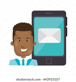 smartphone user design, vector illustration eps10 graphic 