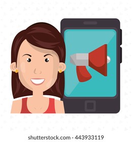 smartphone user design, vector illustration eps10 graphic 