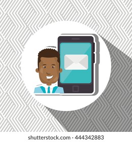 smartphone user design, vector illustration eps10 graphic 