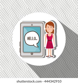 smartphone user design, vector illustration eps10 graphic 