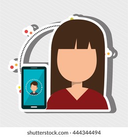 smartphone user design, vector illustration eps10 graphic 