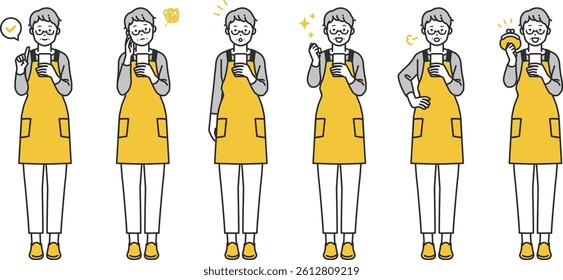Smartphone User Illustration Set. People using smartphones in daily scenes—smiling, thinking, checking messages. Great for tech, social media, and communication-related content.
