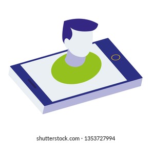 smartphone with user profile avatar
