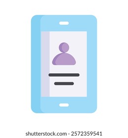 A smartphone with a user profile, symbolizing contact information