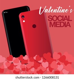 Smartphone in Valentine's Day Design