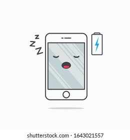 smartphone vector with battery indicator