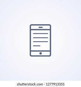 Smartphone, vector best gray line icon on white background, EPS 10