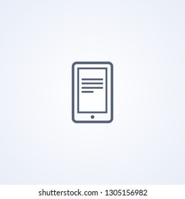 Smartphone, vector best gray line icon on white background, EPS 10