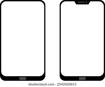 smartphone vector with blank screen
