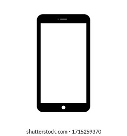 vector smartphone con pantalla en blanco aislada en fondo blanco