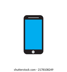 Smartphone-Vektorgrafik mit weißem, weißem Bildschirm einzeln auf weißem Hintergrund. eps10