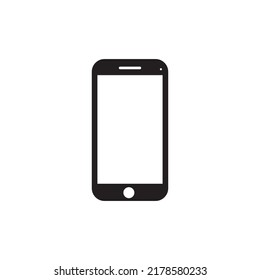 Smartphone-Vektorgrafik mit weißem, weißem Bildschirm einzeln auf weißem Hintergrund. eps10