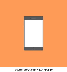 Smartphone vector concept. Phone in modern flat style. Smart technology on background. Smart phone icon. Smartphone isolated vector illustration. Mobile phone for web design on printed materials. 