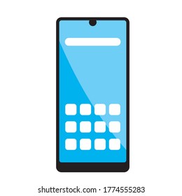 diseño vector de smartphone. teléfono con símbolo de diseño plano