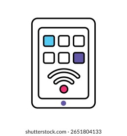 Ícone de estilo de ilustração de contorno Preenchido do Smartphone Vetor. Arquivo EPS 10