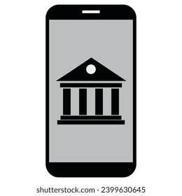 smartphone vector format. use for social media template banking buy finance device with whit background.   