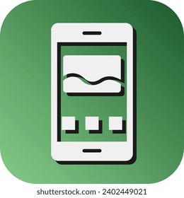 Smartphone  Vector Glyph Gradient Background Icon For Personal And Commercial Use.
