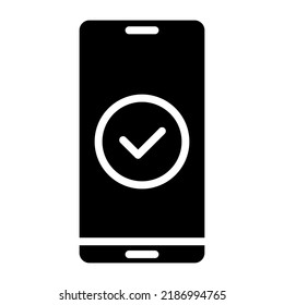 smartphone vector glyph icon isolated on white background. smartphone stock vector icon for web, mobile app and ui design