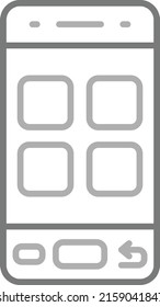 Smartphone vector icon. Can be used for printing, mobile and web applications.