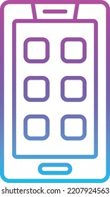 Smartphone vector icon. Can be used for printing, mobile and web applications.
