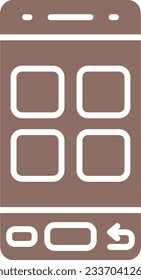 Smartphone vector icon. Can be used for printing, mobile and web applications.