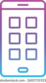 Smartphone vector icon. Can be used for printing, mobile and web applications.