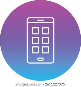 Smartphone vector icon. Can be used for printing, mobile and web applications.