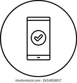 Smartphone vector icon. Can be used for printing, mobile and web applications.