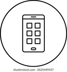 Icono de Vector de smartphone. Se puede utilizar para aplicaciones de impresión, móviles y de Web.