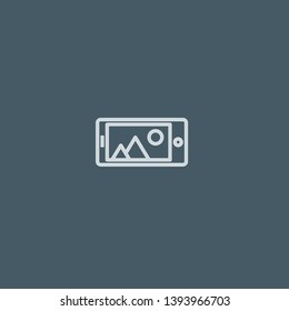 Smartphone vector icon. Smartphone concept stroke symbol design. Thin graphic elements vector illustration, outline pattern for your web site design, logo, UI. EPS 10.