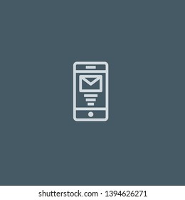 Smartphone vector icon. Smartphone concept stroke symbol design. Thin graphic elements vector illustration, outline pattern for your web site design, logo, UI. EPS 10.