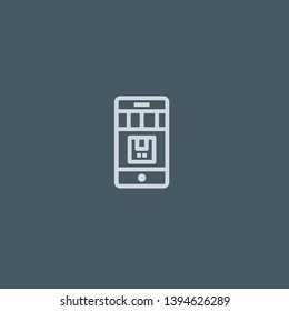 Smartphone vector icon. Smartphone concept stroke symbol design. Thin graphic elements vector illustration, outline pattern for your web site design, logo, UI. EPS 10.