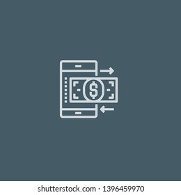 Smartphone vector icon. Smartphone concept stroke symbol design. Thin graphic elements vector illustration, outline pattern for your web site design, logo, UI. EPS 10.