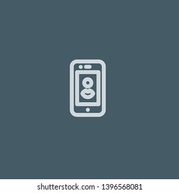 Smartphone vector icon. Smartphone concept stroke symbol design. Thin graphic elements vector illustration, outline pattern for your web site design, logo, UI. EPS 10.
