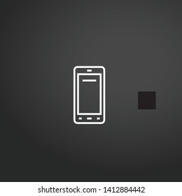 Smartphone vector icon. Smartphone concept stroke symbol design. Thin graphic elements vector illustration, outline pattern for your web site design, logo, UI. EPS 10.