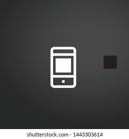 Smartphone vector icon. Smartphone concept stroke symbol design. Thin graphic elements vector illustration, outline pattern for your web site design, logo, UI. EPS 10.
