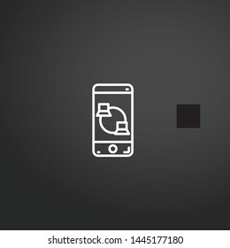 Smartphone vector icon. Smartphone concept stroke symbol design. Thin graphic elements vector illustration, outline pattern for your web site design, logo, UI. EPS 10.
