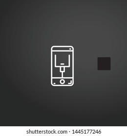Smartphone vector icon. Smartphone concept stroke symbol design. Thin graphic elements vector illustration, outline pattern for your web site design, logo, UI. EPS 10.