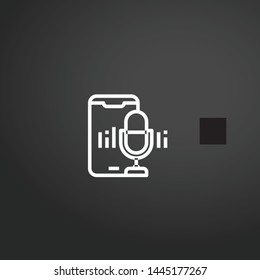 Smartphone vector icon. Smartphone concept stroke symbol design. Thin graphic elements vector illustration, outline pattern for your web site design, logo, UI. EPS 10.