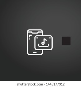 Smartphone vector icon. Smartphone concept stroke symbol design. Thin graphic elements vector illustration, outline pattern for your web site design, logo, UI. EPS 10.