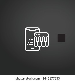 Smartphone vector icon. Smartphone concept stroke symbol design. Thin graphic elements vector illustration, outline pattern for your web site design, logo, UI. EPS 10.