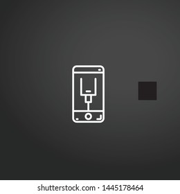 Smartphone vector icon. Smartphone concept stroke symbol design. Thin graphic elements vector illustration, outline pattern for your web site design, logo, UI. EPS 10.