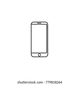 Smartphone vector icon. Smartphone design the contour lines