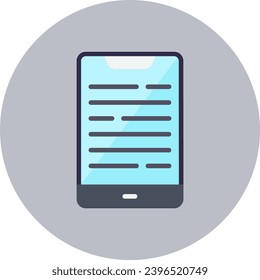 Smartphone Vector Icon Flat Circle Style