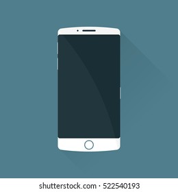 Smartphone. Vector icon. Grey background