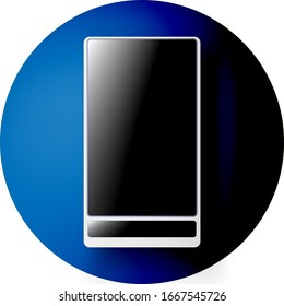 ilustración de icono vector smartphone, símbolo de concepto de teléfono móvil, dispositivo inalámbrico WiFi conectado a Internet.