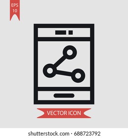 Smartphone vector icon, illustration symbol