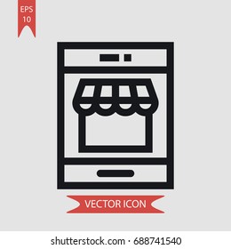Smartphone vector icon, illustration symbol