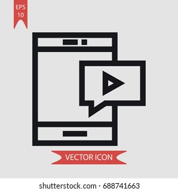 Smartphone vector icon, illustration symbol